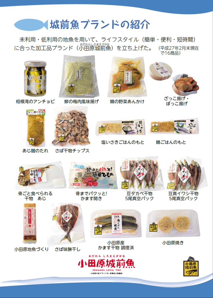 小田原城前魚ブランド商品一覧